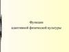 Функции адаптивной физической культуры