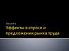 Эффекты в спросе и предложении рынка труда. Лекция 5