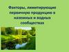 Факторы, лимитирующие первичную продукцию в наземных и водных сообществах