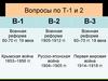 Вопросы по Т-1 и 2