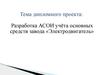 Разработка АСОИ учёта основных средств завода «Электродвигатель»