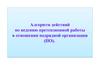 Алгоритм действий по ведению претензионной работы в отношении подрядной организации