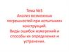 Анализ возможных погрешностей при испытаниях конструкций. Виды ошибок измерений и способы их определения и устранения