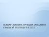 Пошаговая инструкция создания сводной таблицы в excel