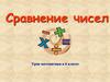 Сравнение чисел. Урок математики в 6 классе
