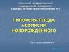 Гипоксия плода. Асфиксия новорожденного