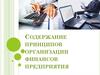 Содержание принципов организации финансов предприятия