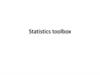 Statistics toolbox Statistics toolbox