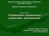 Управление социальным развитием организации