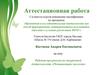 Аттестационная работа.Рабочая программа по внеурочной деятельности «Развивающая экология»
