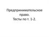 Предпринимательское право