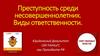 Преступность среди несовершеннолетних. Виды ответственности