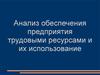 Анализ обеспечения предприятия трудовыми ресурсами и их использование