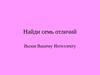 Найди семь отличий. Вызов Вашему Интеллекту