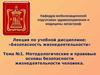 Методологические и правовые основы безопасности жизнедеятельности человека.