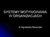 Systemy motywowania w organizacjach