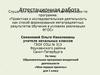 Аттестационная работа. Образовательная программа внеурочной деятельности «Мои первые проекты». (1 класс)