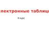 Электронные таблицы
