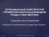 Потенциальные поля простой трёхмерной фрактальной модели среды (губка Менгера)