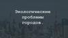 Экологические проблемы городов
