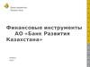 Финансовые инструменты АО «Банк Развития Казахстана»