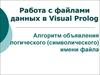 Работа с файлами данных в Visual Prolog. Алгоритм объявления символического имени файла