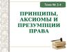 Принципы, аксиомы и презумпции права. (Тема 3-4)