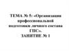 Организация профессиональной подготовки личного состава ГПС