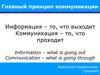 Главный принцип коммуникации