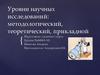 Уровни научных исследований: методологический, теоретический, прикладной