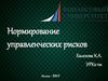 Нормирование управленческих рисков