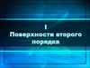 Поверхности второго порядка. Поверхности, образованные вращением некоторых кривых второго порядка. Цилиндрические поверхности