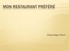 Mon restaurant préféré