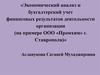 Экономический анализ и бухгалтерский учет финансовых результатов деятельности организации (ООО «Промхим» г. Ставрополя)