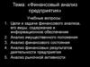 Финансовый анализ предприятия, его виды, содержание и информационное обеспечение