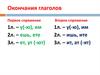 Окончания глаголов