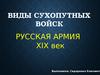 Виды сухопутных войск. Русская армия XIX век