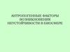 Антропогенные факторы возникновения неустойчивости в биосфере