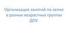 Организация занятий по лепке в разных возрастных группах ДОУ