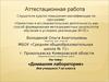 Аттестационная работа. Физика. Домашняя лаборатория. 7 класс