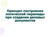 Принцип построения логической пирамиды при создании деловых документов. (Тема 9)