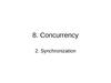8. Java concurrency 2. Synchronization