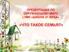 Презентация по окружающему миру ( УМК «Школа 21 века» «Что такое семья?»)