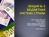 Бюджетная система страны