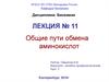 Общие пути обмена аминокислот. (Лекция 11)