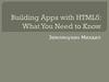 Building Apps with HTML5
