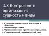 Контролинг в организации: сущность и виды