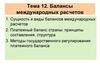 Балансы международных расчетов