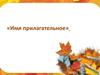 Имя прилагательное