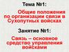 Связь – основное средство управления войсками